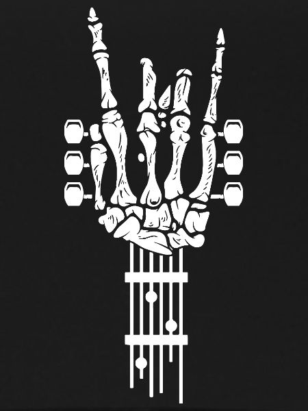 Rock Skeleton Hand Music Guitar