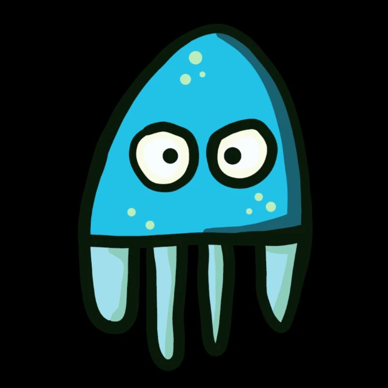 funny blue jellyfish
