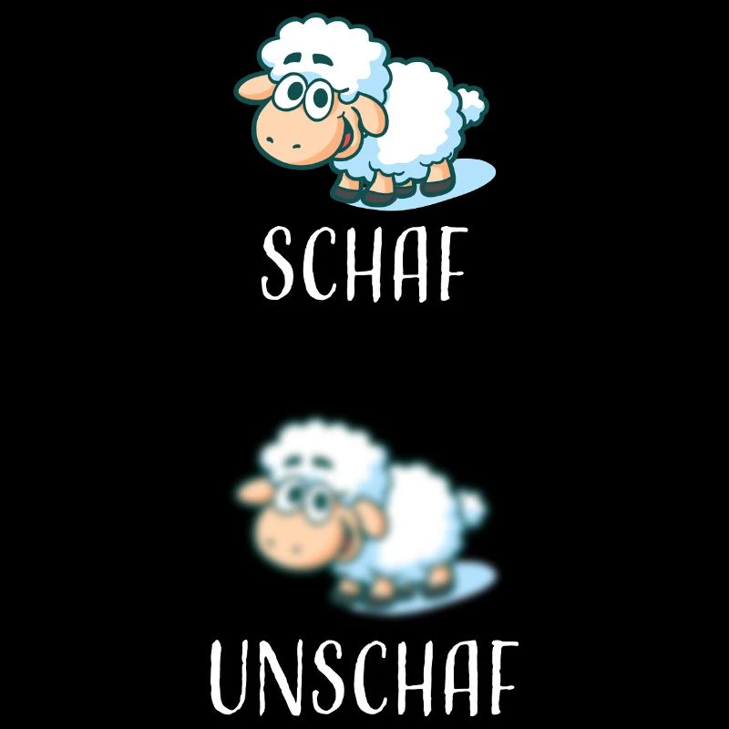 Schaf Unschaf lustiges cooles Geschenk