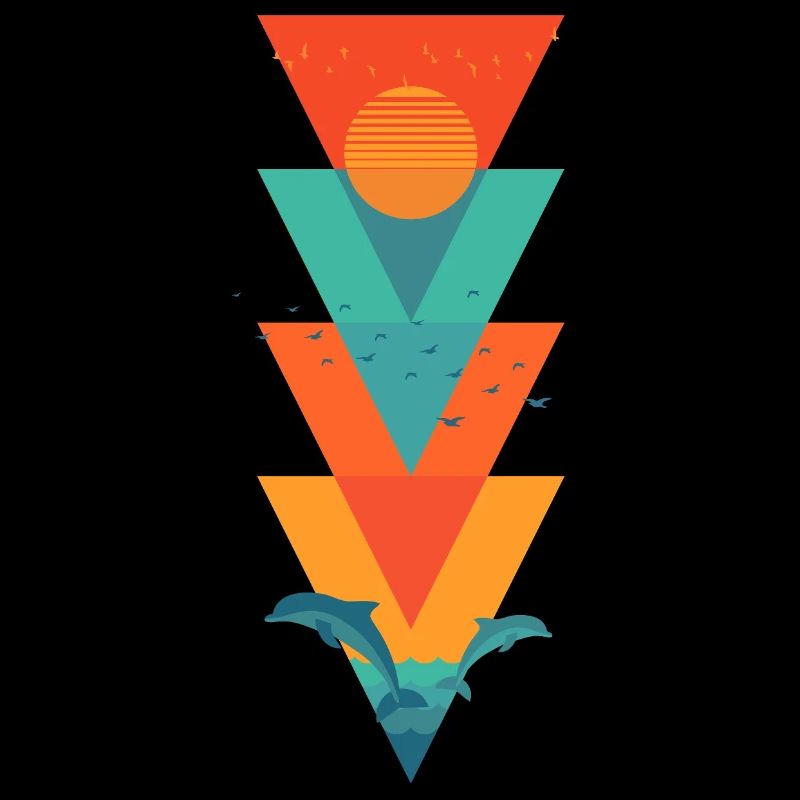 Colorful Triangles (Dolphins)