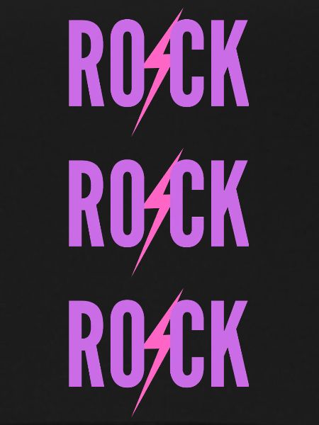ROCK Three Purple Logos
