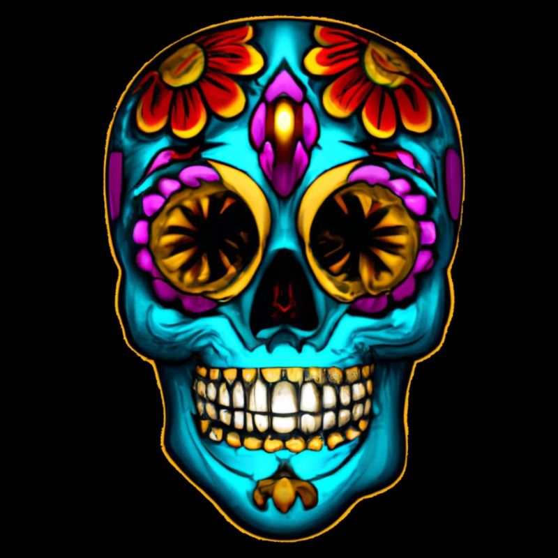 Crâne de style mexicain, Día de Muertos