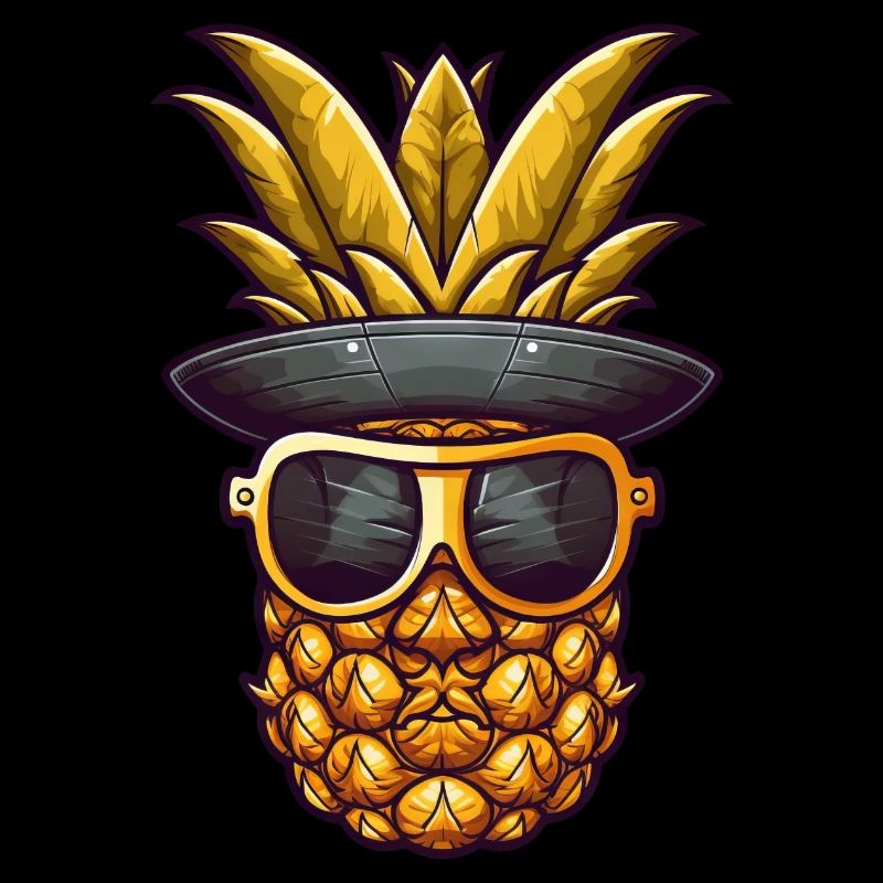 Cool gangster ananas hanche design avec lunettes de soleil