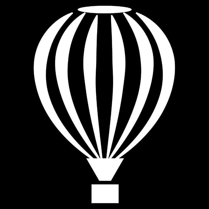 Weißer Heißluftballon