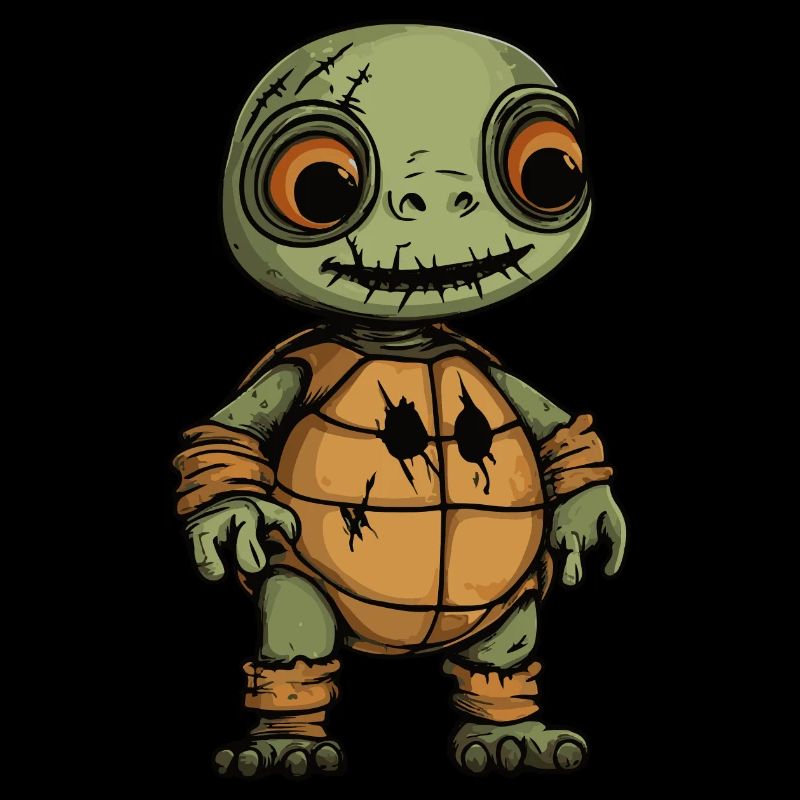 Turtle Halloween Comic Funny