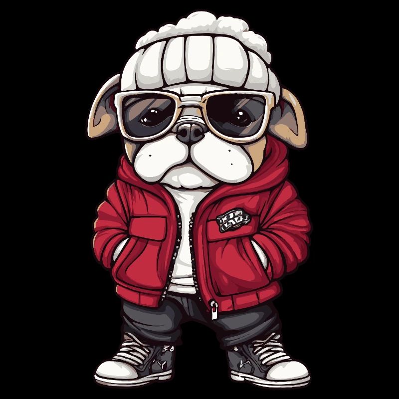 Bulldog Dog Cool Comic