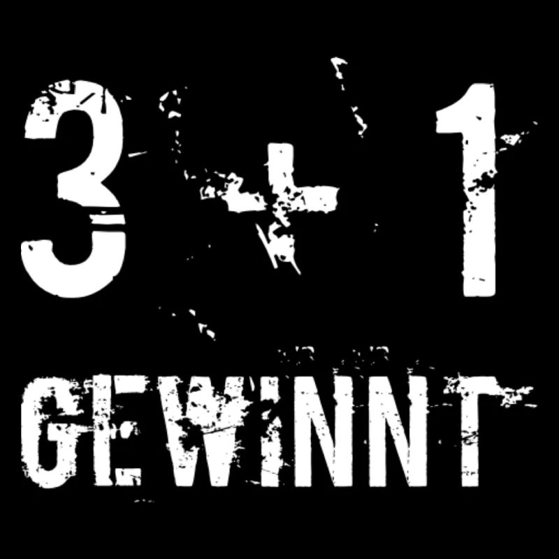 3 + 1 GEWINNT! Cool-trendiges Original-Design. NEU
