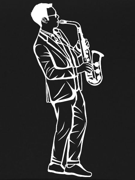 Saxophone Boy Drawing