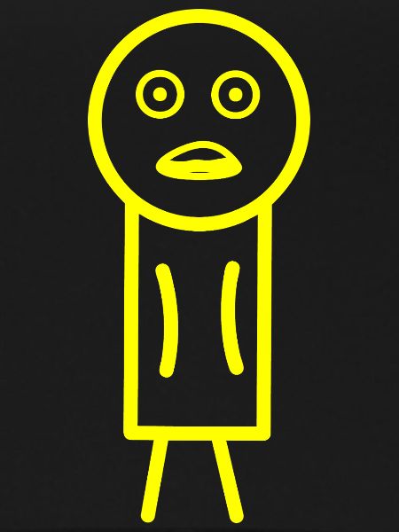 Überraschte Figur