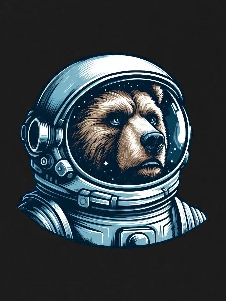 Ours pensif dans l’espace