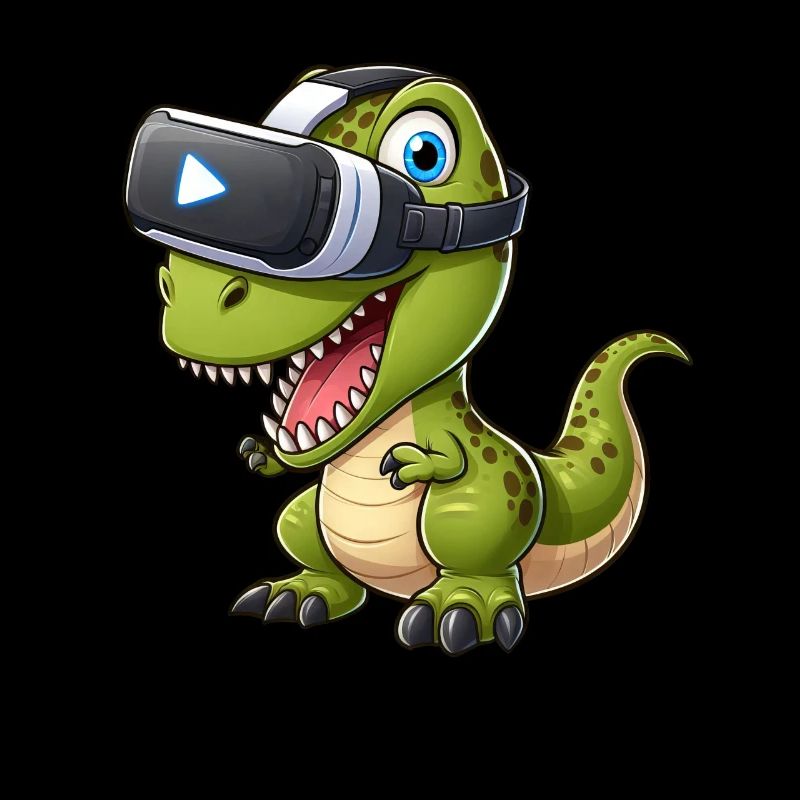Lustiger Dino T-Rex Virtual Reality VR Spaß