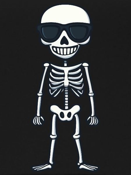 Skeleton Comic Halloween Cool