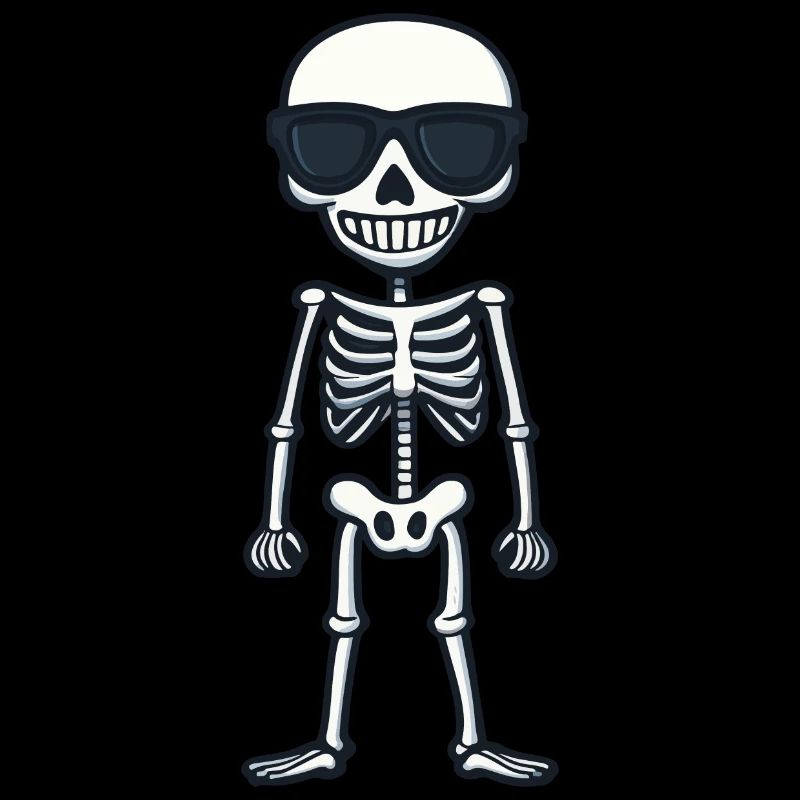 Skeleton Comic Halloween Cool