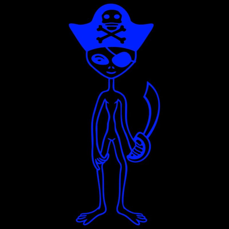 Alien Pirate Captain Cap Funny Alien