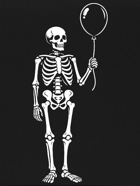 Skeleton with Balloon Whimsy