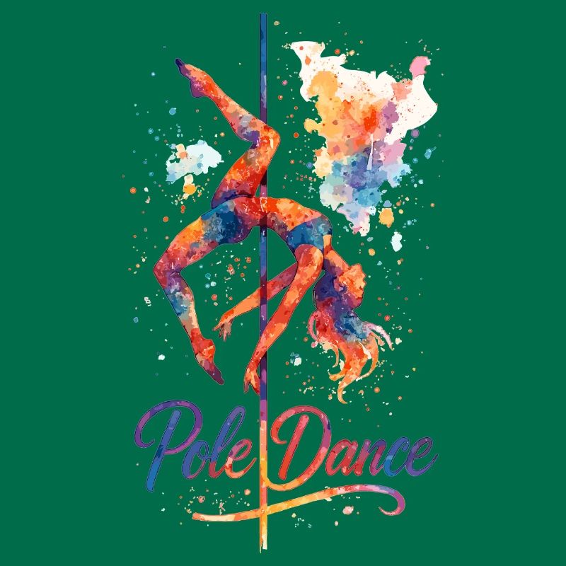 Pole Dance Pole Dancer Aquarelle Couleur Cadeau