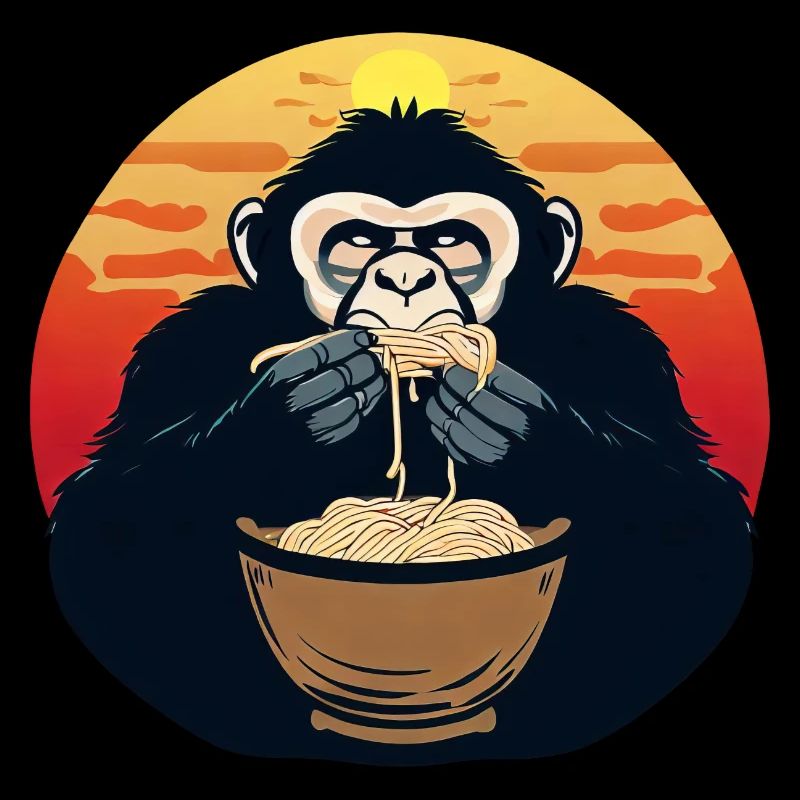 gorilla nudeln sunset