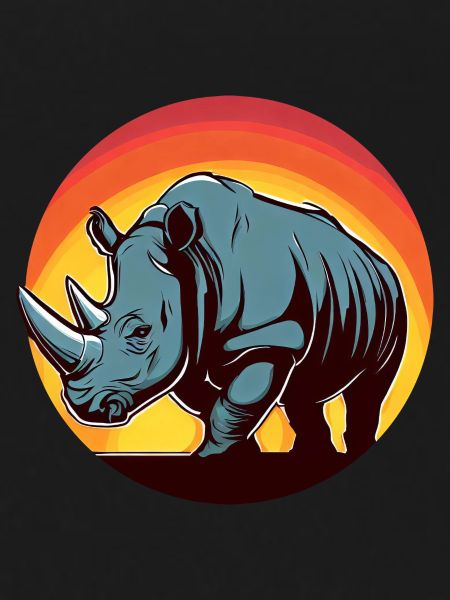 Rhinoceros Sunset Round