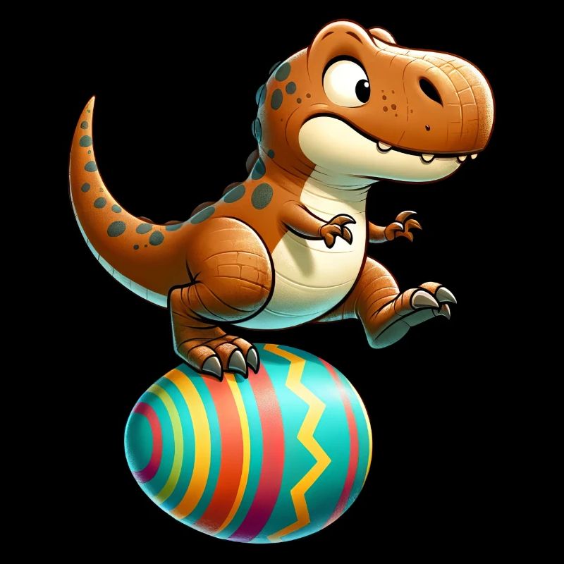 Danse T-Rex, coquille d’œuf de Pâques Fun