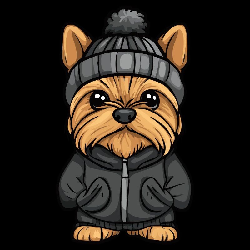 Yorkshire Terrier Chien Hiver