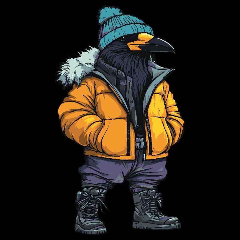 Rabe Krähe Lustig Winter