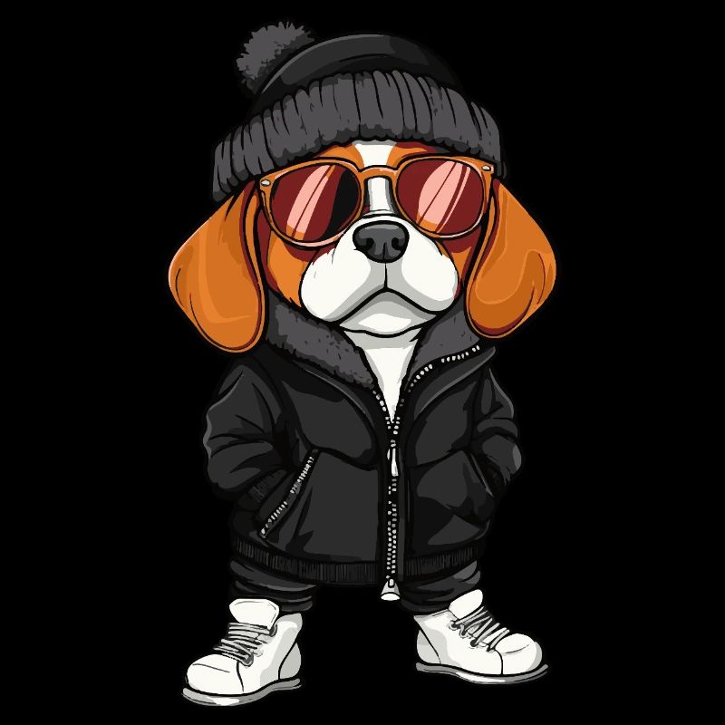 Beagle Hund Cool Comic