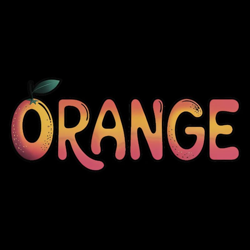 Cute Orange - Cool Vintage Fruit Logo