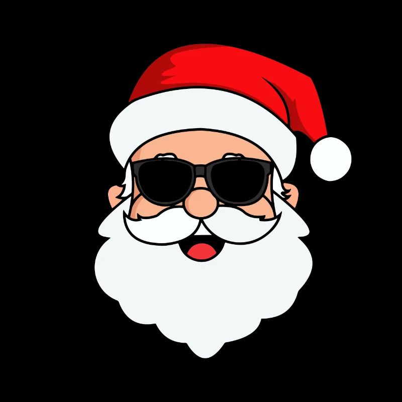 Weihnachtsmann Gesicht Mit Brille