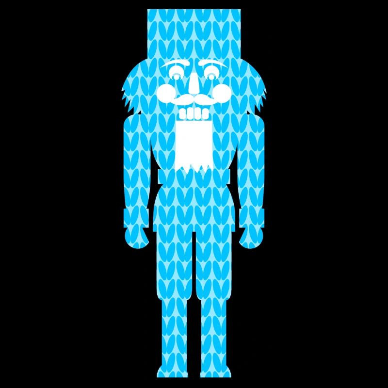 Nutcracker Knitting Pattern Pattern Blue Christmas