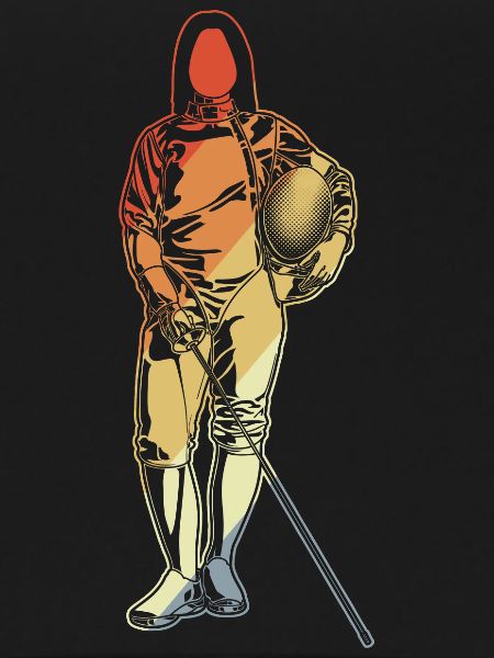 Fencing Girl Drawing