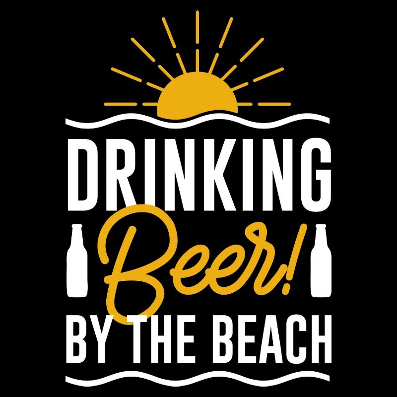Boire de la bière sur la plage