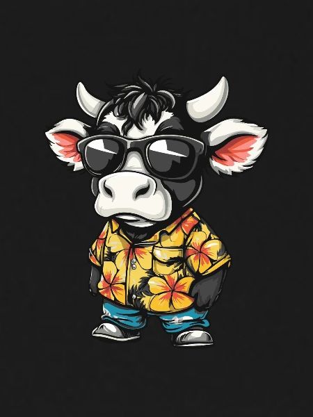 Cow Comic Cool Summer