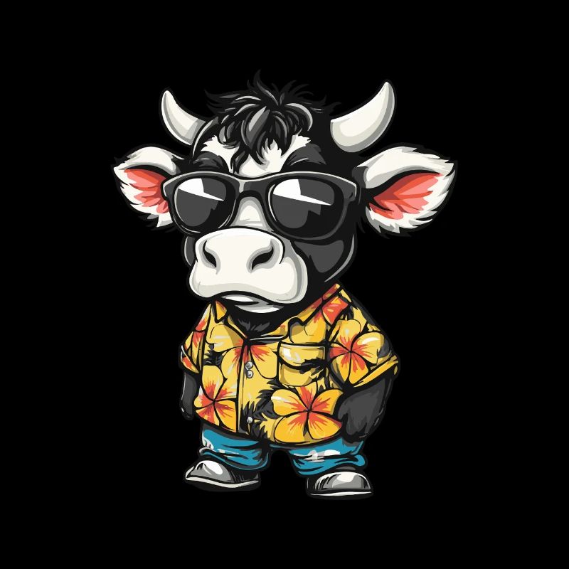Cow Comic Cool Summer