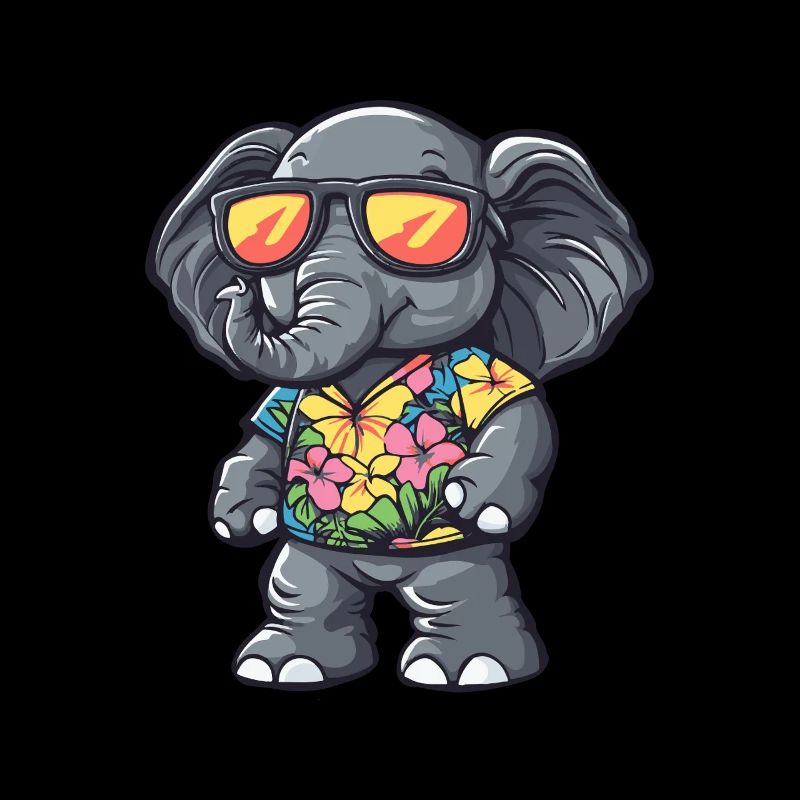 Elephant Comic Cool Summer