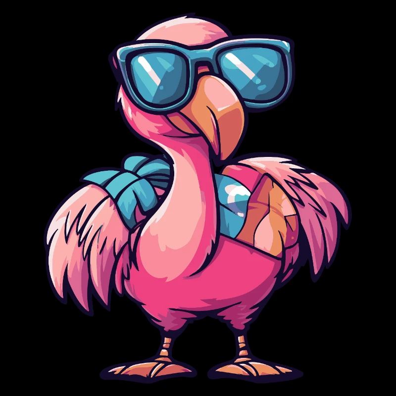 Flamingo Comic Cool Summer