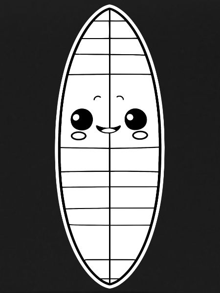 Surfboard Cartoon Style