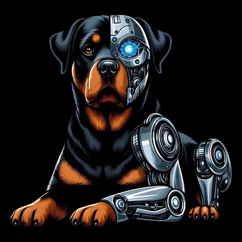 Rottweiler Cyborg Robot Espace