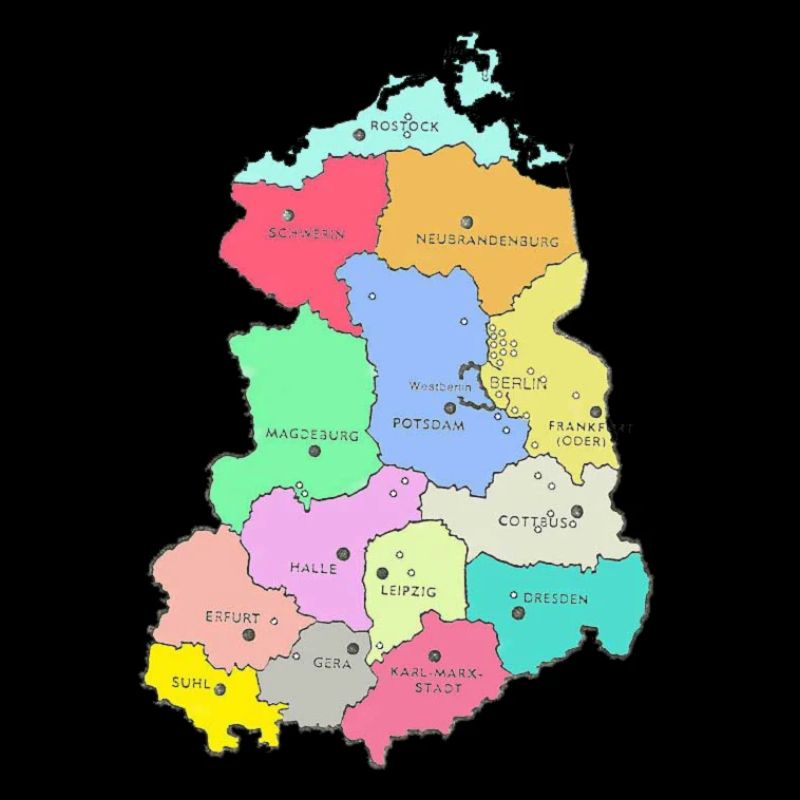 Carte de la RDA
