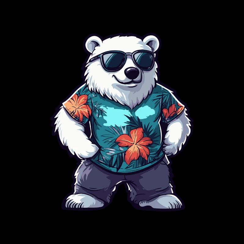 Polar Bear Comic Vacation