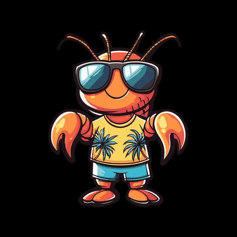 Lobster Crab Comic Holiday