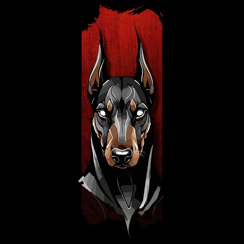 Regard vigilant : le regard du doberman