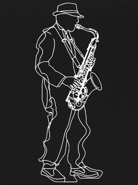Dessin de saxophoniste