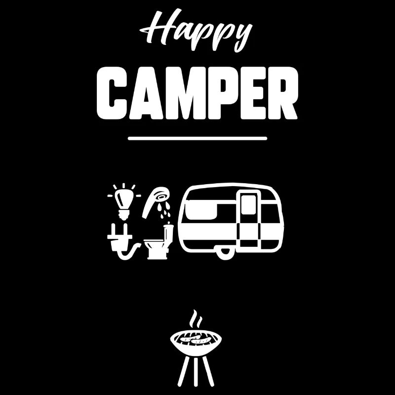 Glücklicher Camper