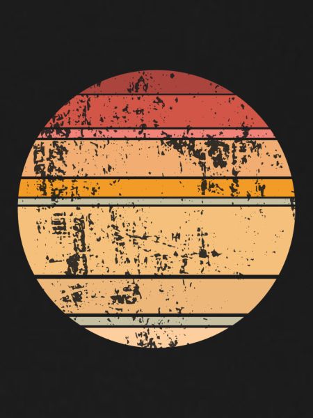 Retro Sunset Background Circle