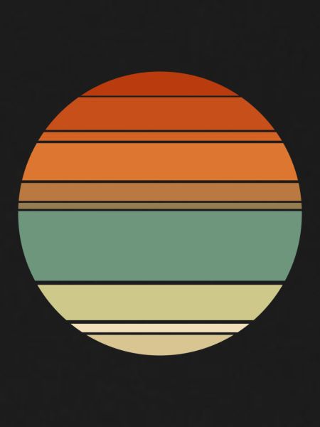 Retro Sunset Background Circle