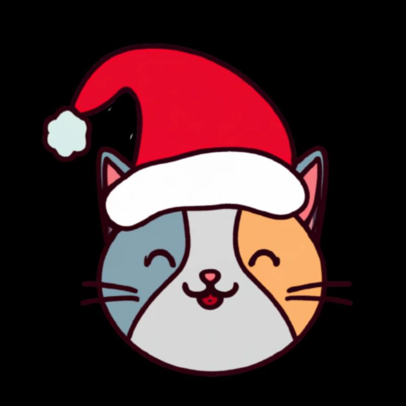 Idée cadeau chat de Noël mignon mignon
