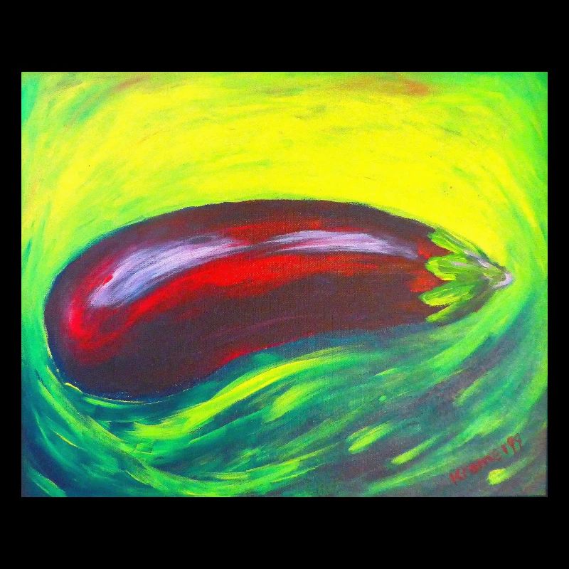 Abstrakte Auberginen Kunst