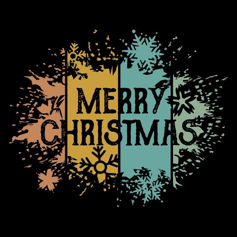 rétro Joyeux Noël Flocon de Neige Cristal de Glace