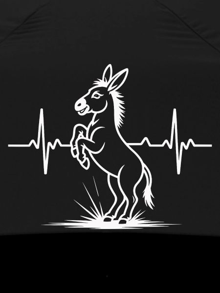 Donkey with heartbeat line