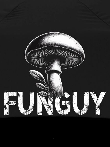 Mushroom design with lettering